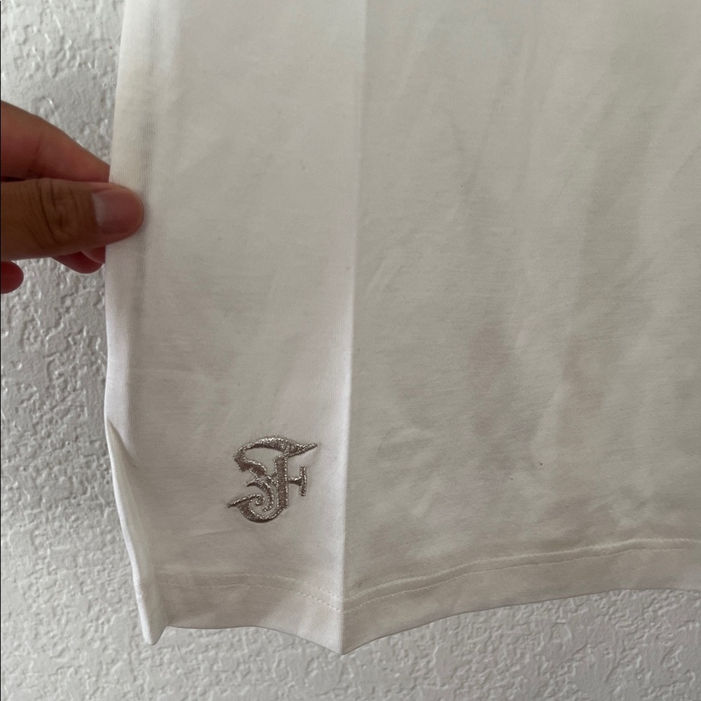 Gianfranco Ferre White and Gray Sleeveless Top - Picture 2 of 3